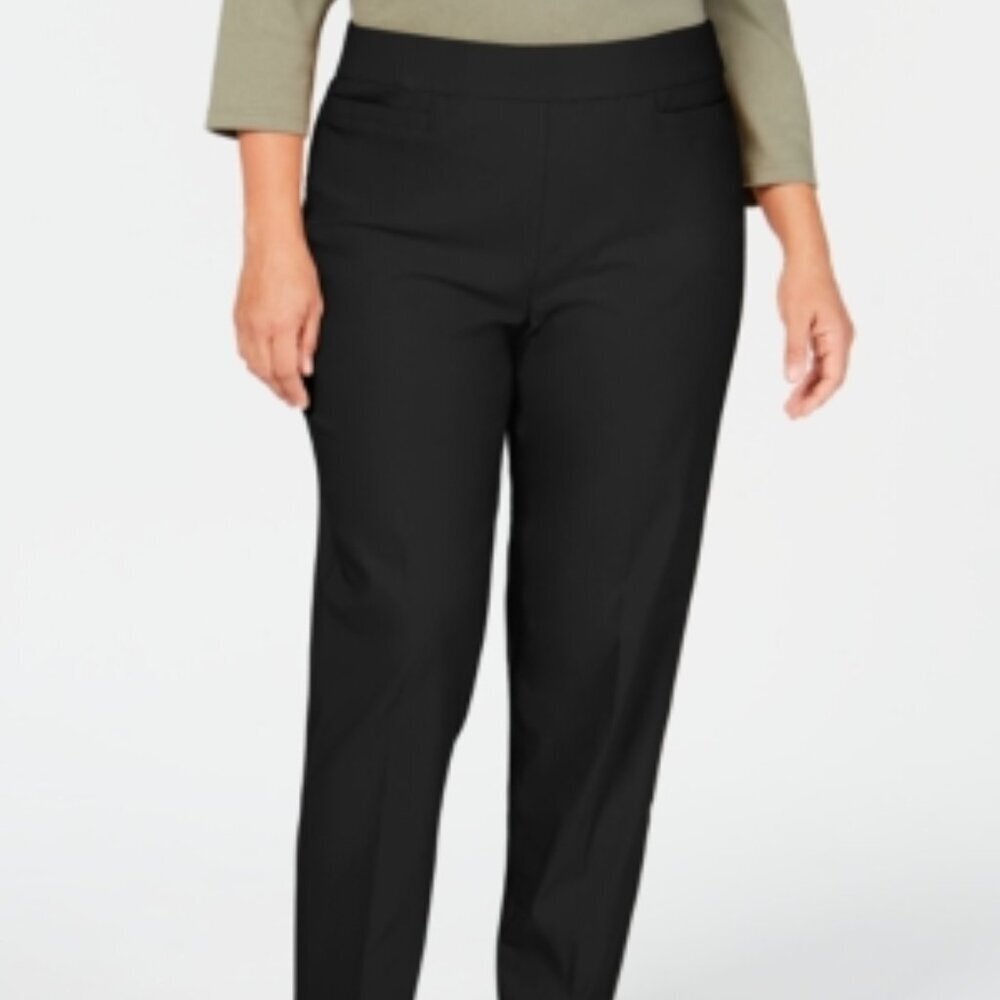 Alfred Dunner Plus Classic Allure Tummy Control Pull-On Pants - Black - Size 22W - Picture 5 of 5